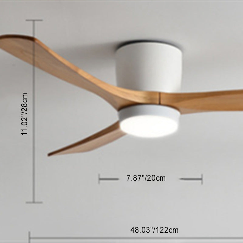Scandinavian Copper Fan Mount Ceiling Fan Light