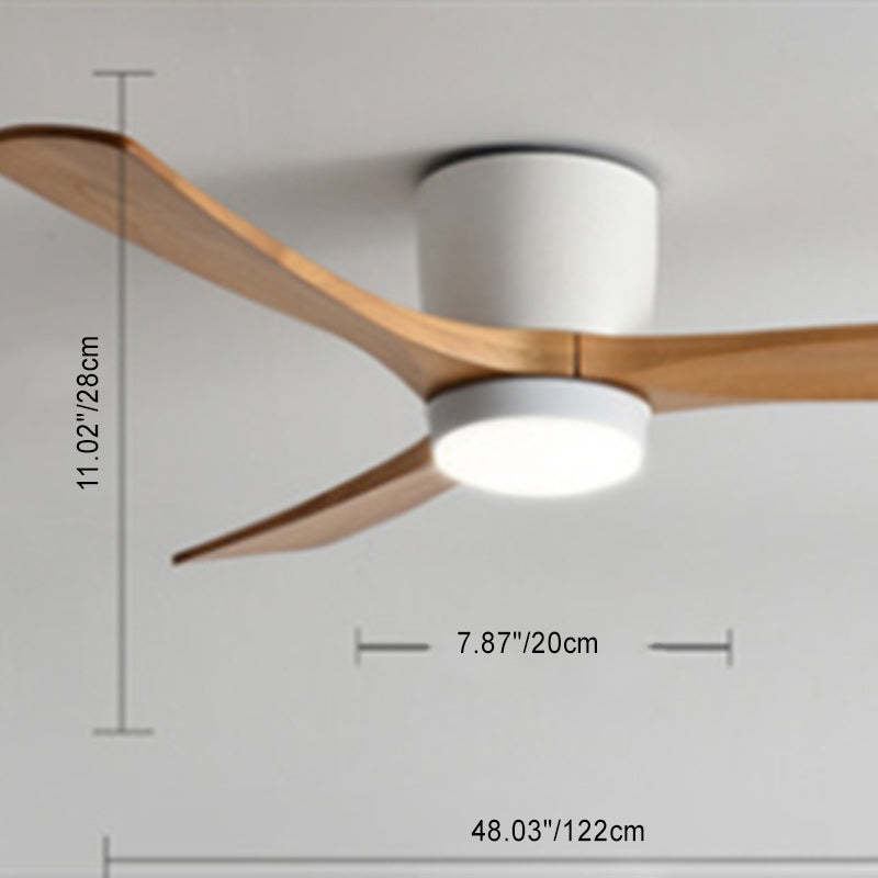 Scandinavian Copper Fan Mount Ceiling Fan Light