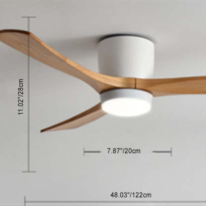 Scandinavian Copper Fan Mount Ceiling Fan Light