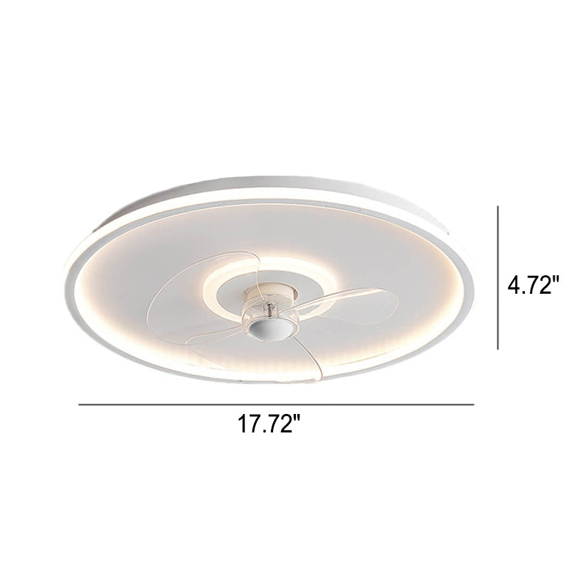 Modern Acrylic Round Minimalist LED Flush Mount Fan Light