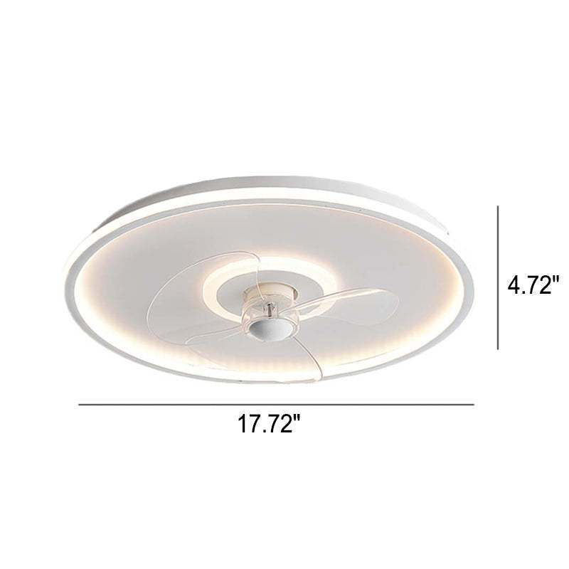 Modern Acrylic Round Minimalist LED Flush Mount Fan Light