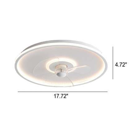 Modern Acrylic Round Minimalist LED Flush Mount Fan Light