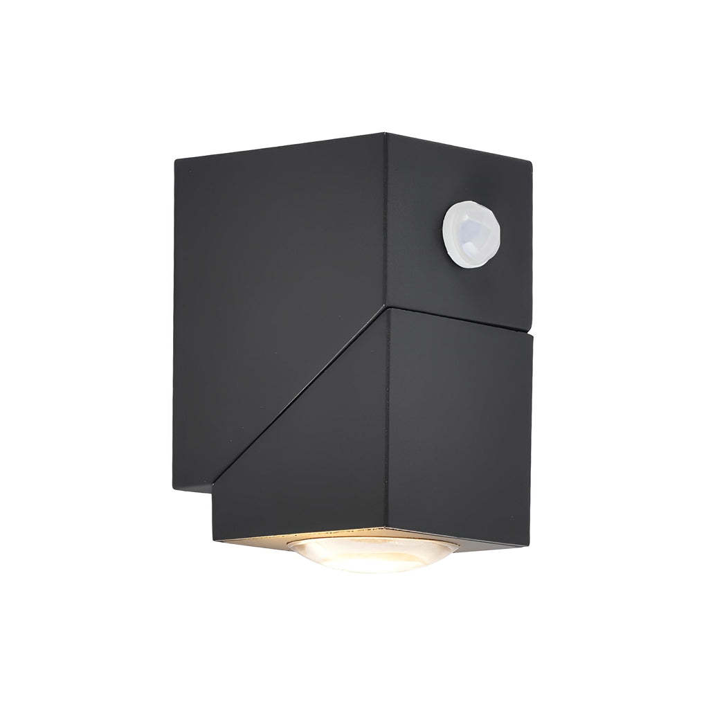 Adjustable Up Down Motion Sensor Black Wall Lamp