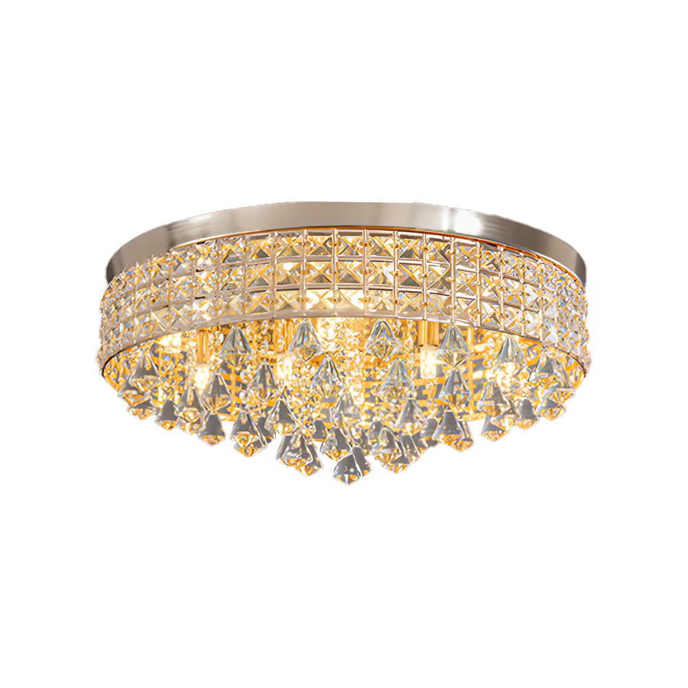 Round Crystal Pendant LED Ceiling Light