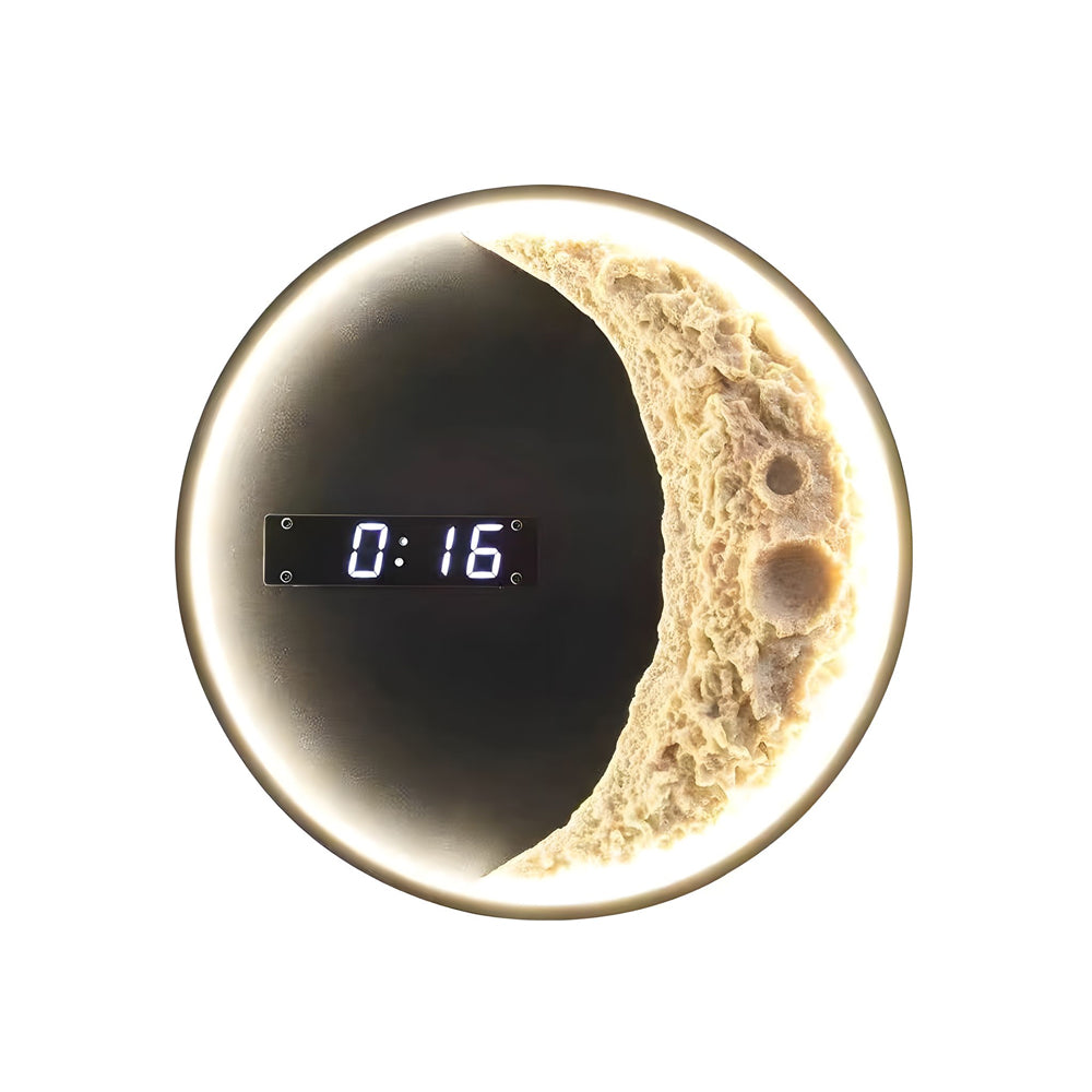 Moon LED Wall Light Wall Digital Clock Astronaut Decor 3 Color Wall Lamp-Lighom