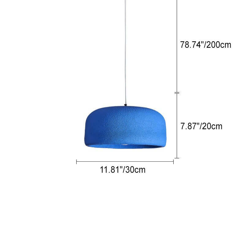 Japanese Matte Resin Dome Pendant Light