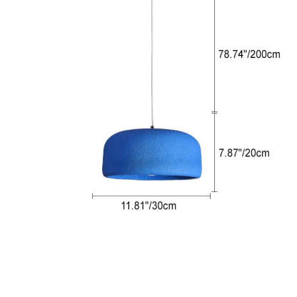 Japanese Matte Resin Dome Pendant Light