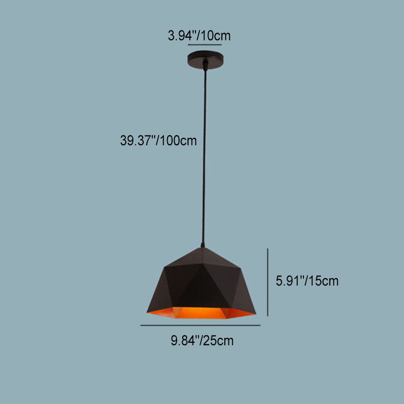 Modern Macaron Iron Lozenge Pendant Light