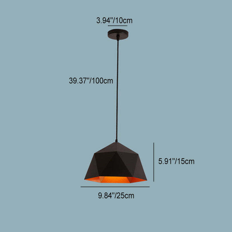 Modern Macaron Iron Lozenge Pendant Light