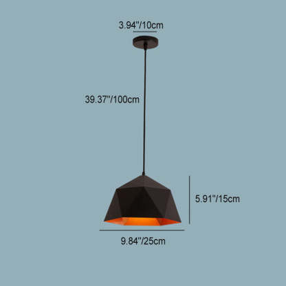 Modern Macaron Iron Lozenge Pendant Light
