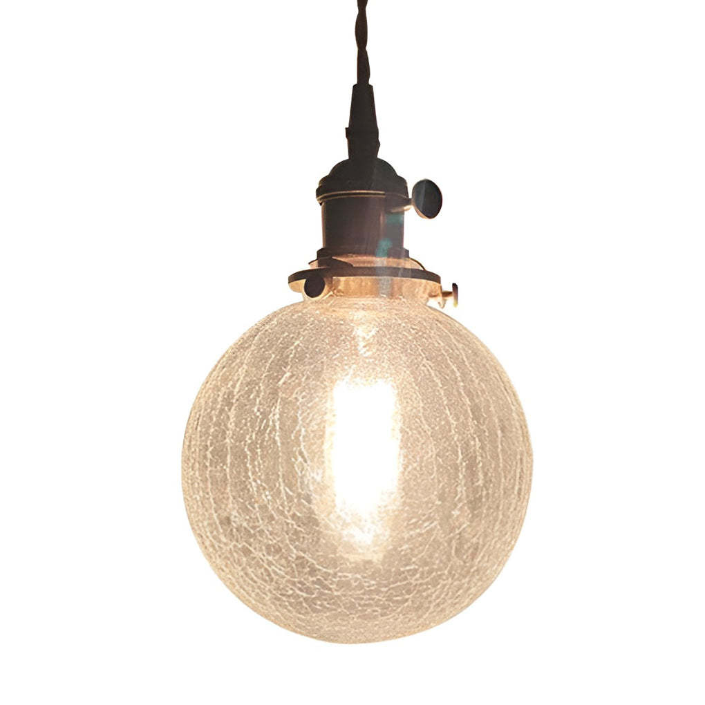 Spherical Cracked Glass LED Nordic Island Pendant Light