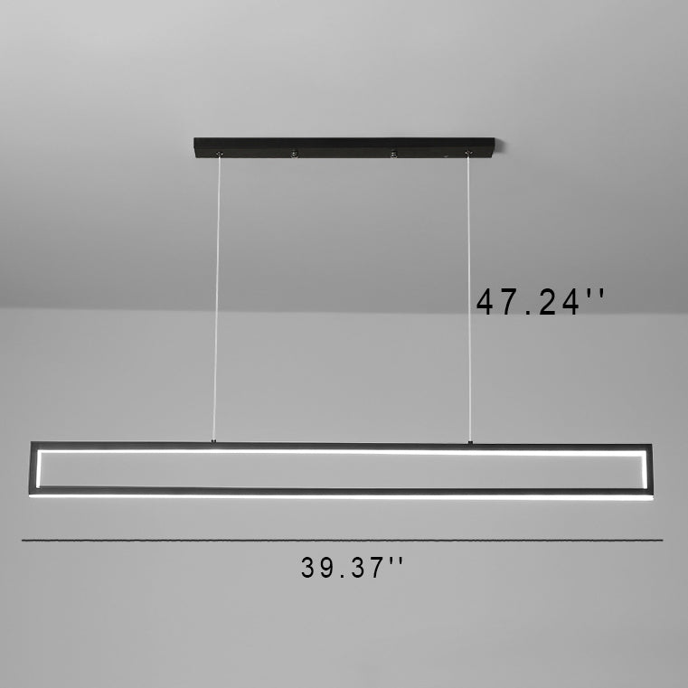Minimalist Long Frame LED Chandelier