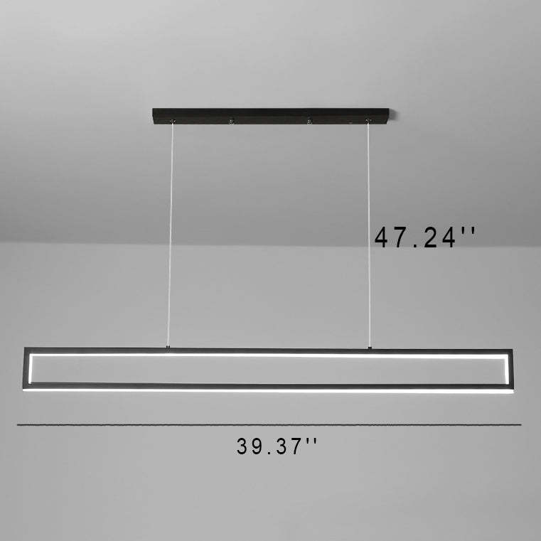 Minimalist Long Frame LED Chandelier