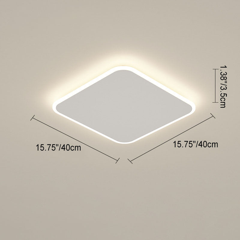 Minimalist Square Geometric LED Flush Mount Light