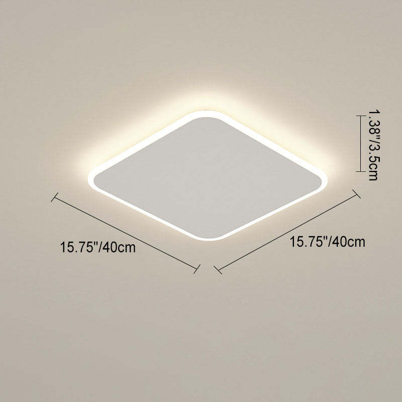 Minimalist Square Geometric LED Flush Mount Light