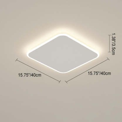 Minimalist Square Geometric LED Flush Mount Light