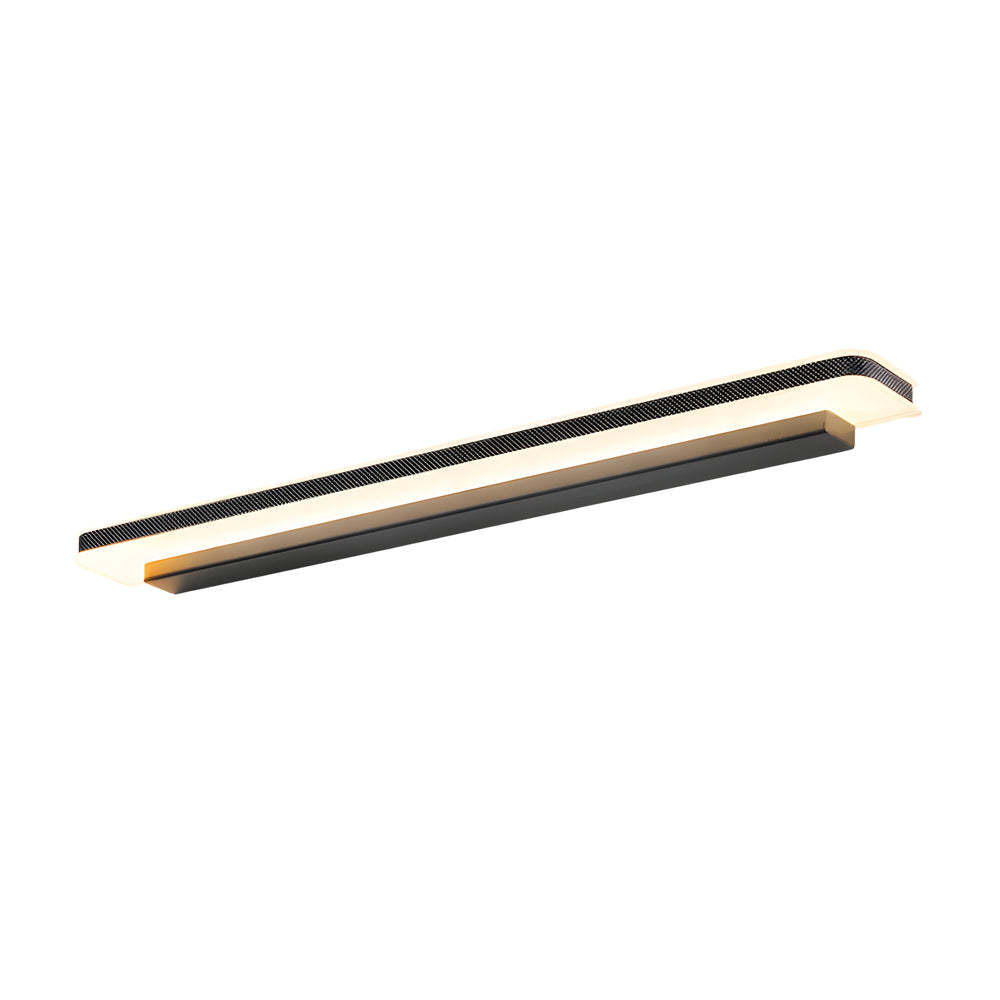 Matte Black Dimmable Linear LED Bathroom Vanity Light with Modern Acrylic-Lighom
