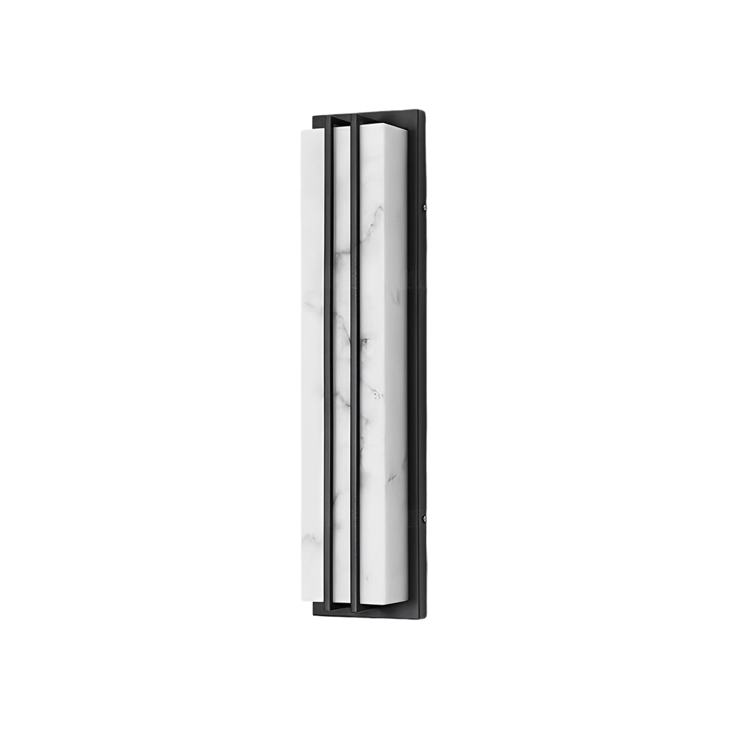 Minimalist Resin Waterproof LED Black Modern Outdoor Wall Light Fixture-Lighom