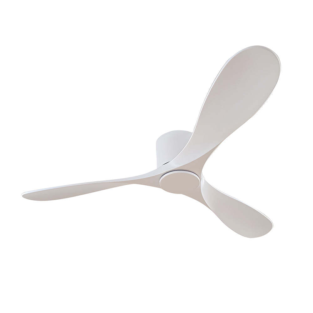 52" Modern 3-Blade Low-Profile White Fan