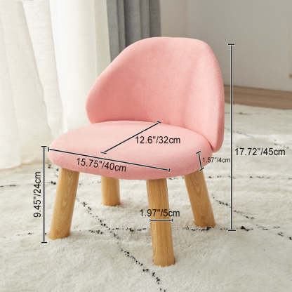 Nordic Fabric Round Entryway Footstool — Blue