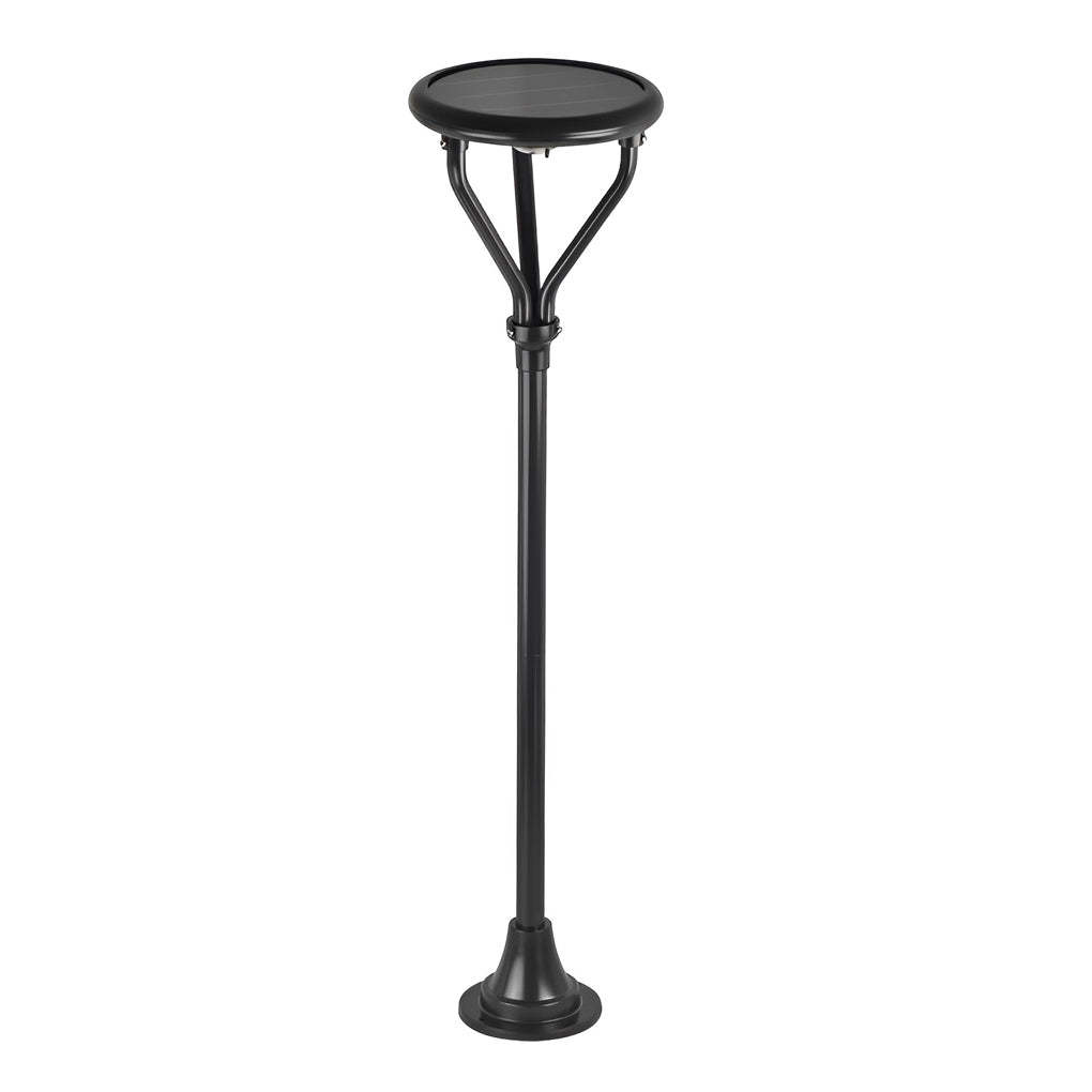 Round LED Waterproof Intelligent Modern Solar Lamp Post Outdoor Light-Lighom