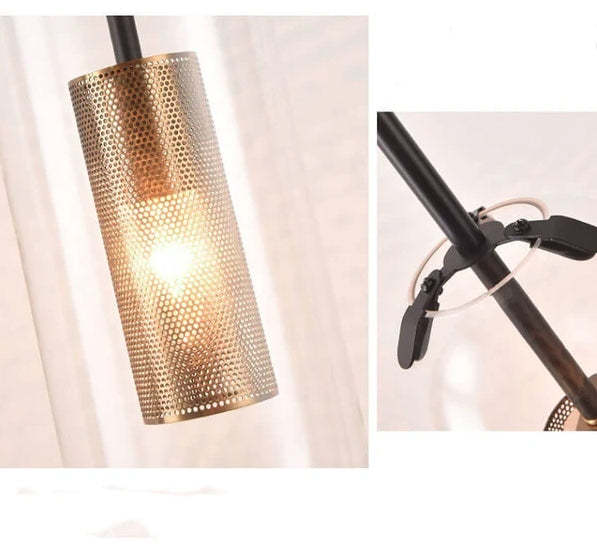 Clear Glass Long Arm Cylinder Sconce