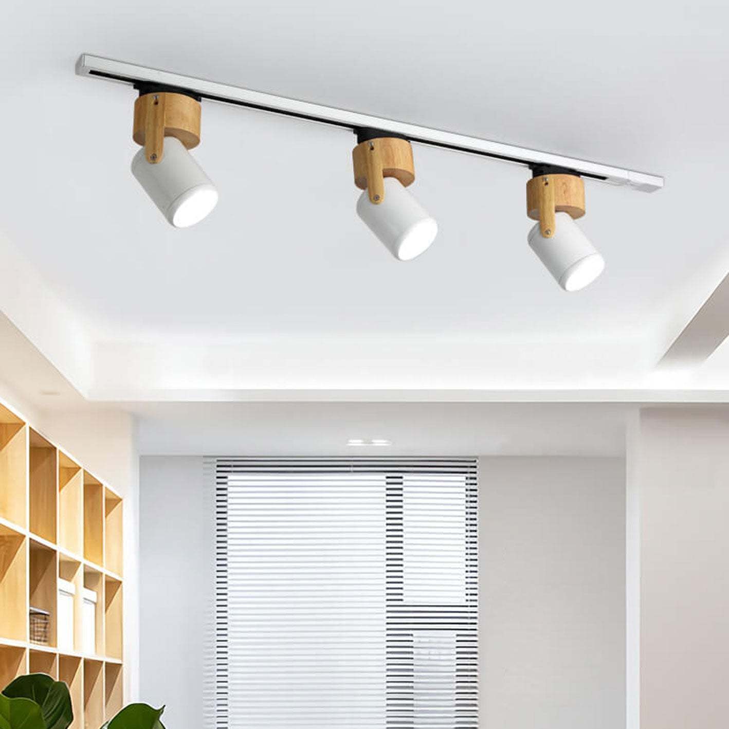 Nordic Minimalist Track Spotlight 1/3-Light Flush Mount