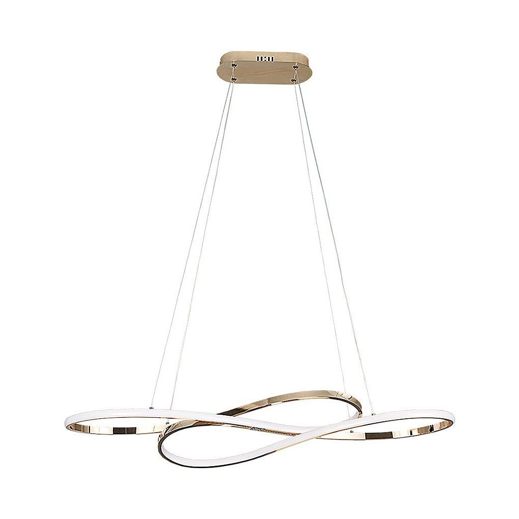 Wavy Figure-8 LED Stepless Dimming Nordic Pendant Chandelier