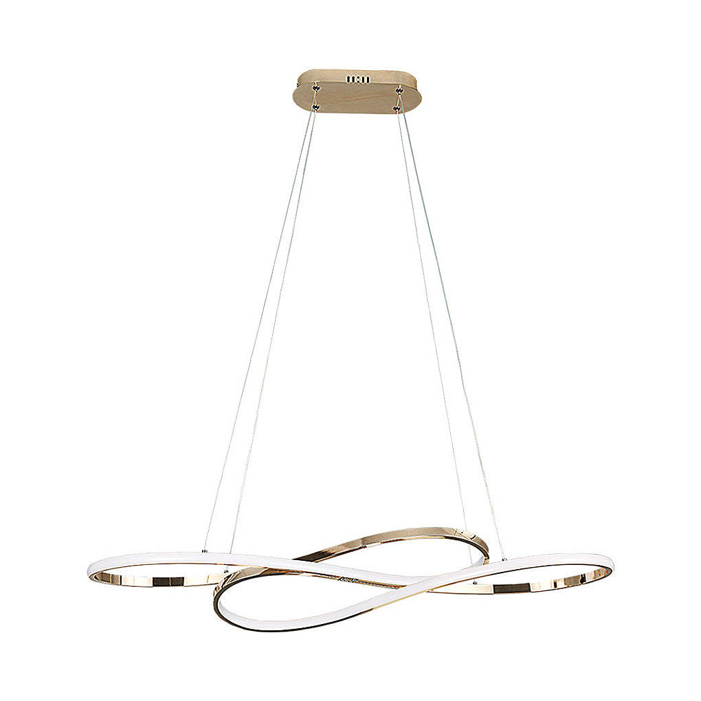 Wavy Figure-8 LED Stepless Dimming Nordic Pendant Chandelier