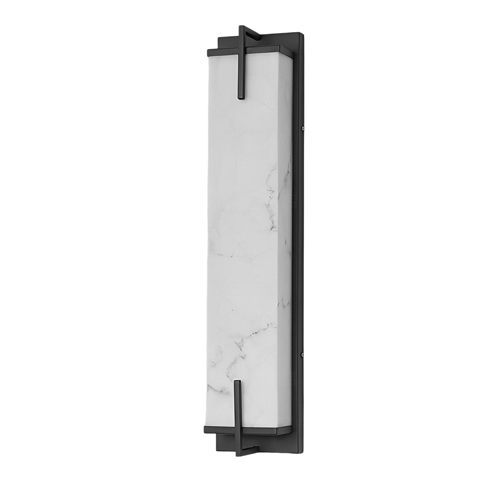 Resin Rectangular Waterproof LED Black Modern Outdoor Sconce Lighting-Lighom