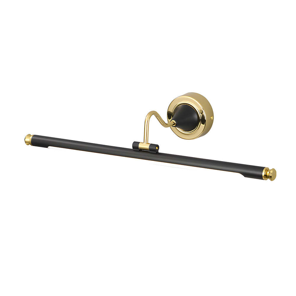 Gold and Black Rotatable Linear Vintage LED Bathroom Vanity Light-Lighom