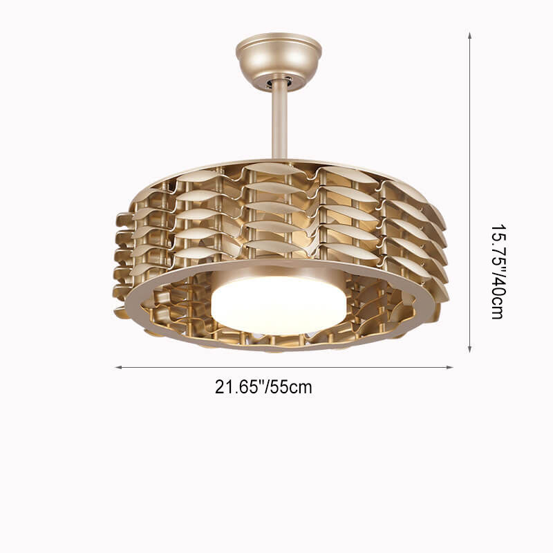 Minimalist Cylinder LED Ceiling Fan Light
