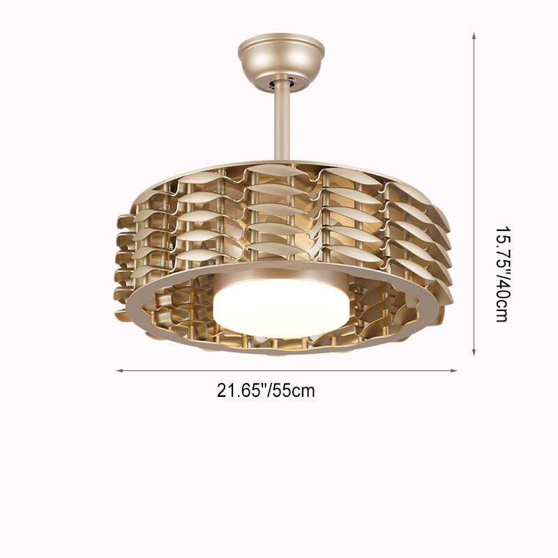 Minimalist Cylinder LED Ceiling Fan Light