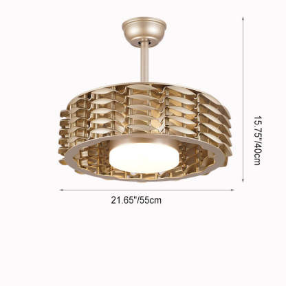 Minimalist Cylinder LED Ceiling Fan Light