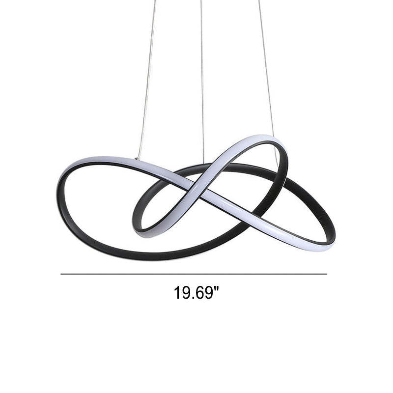 Minimalist Ring Aluminum Strip LED Pendant Light — White Light (5000K) / 220V-240V For UK/AU