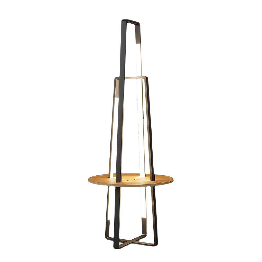 63" Modern Metal LED Tray Floor Lamp