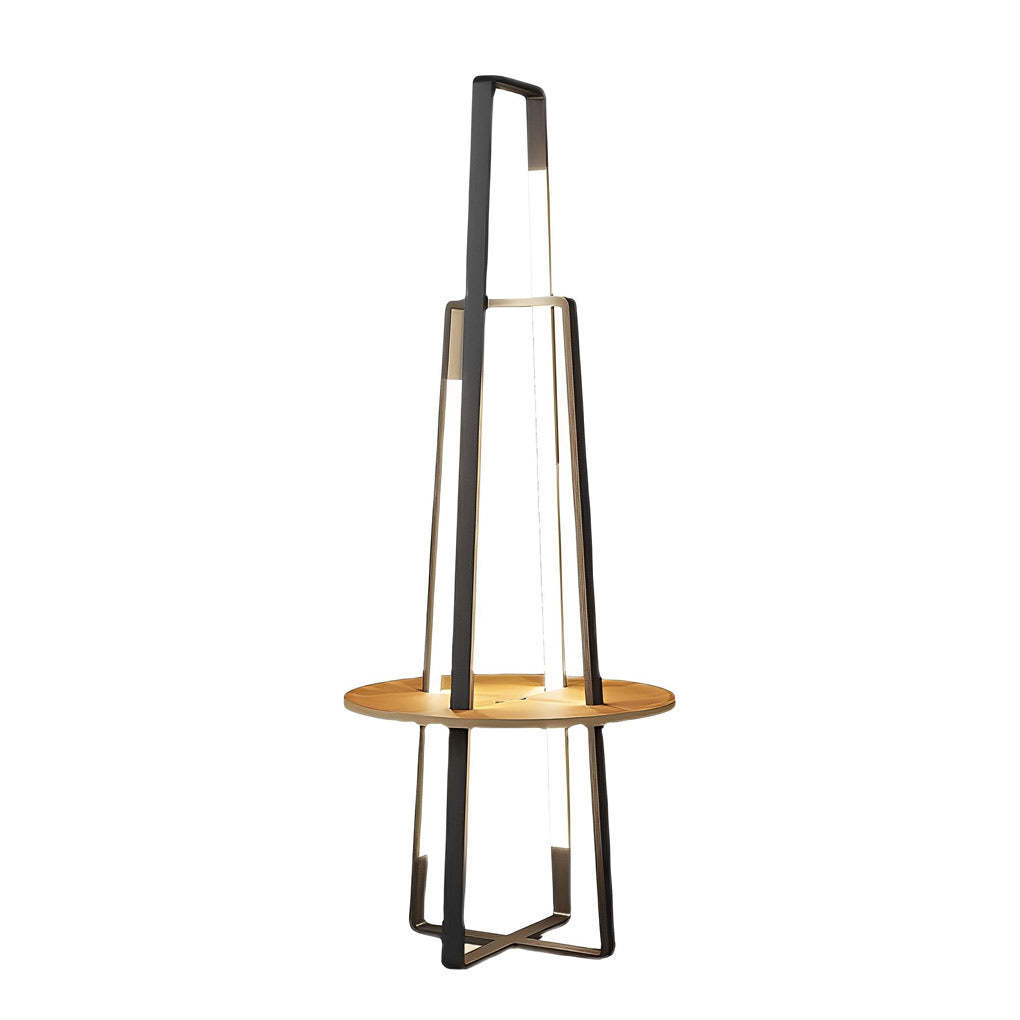 63" Modern Metal LED Tray Floor Lamp