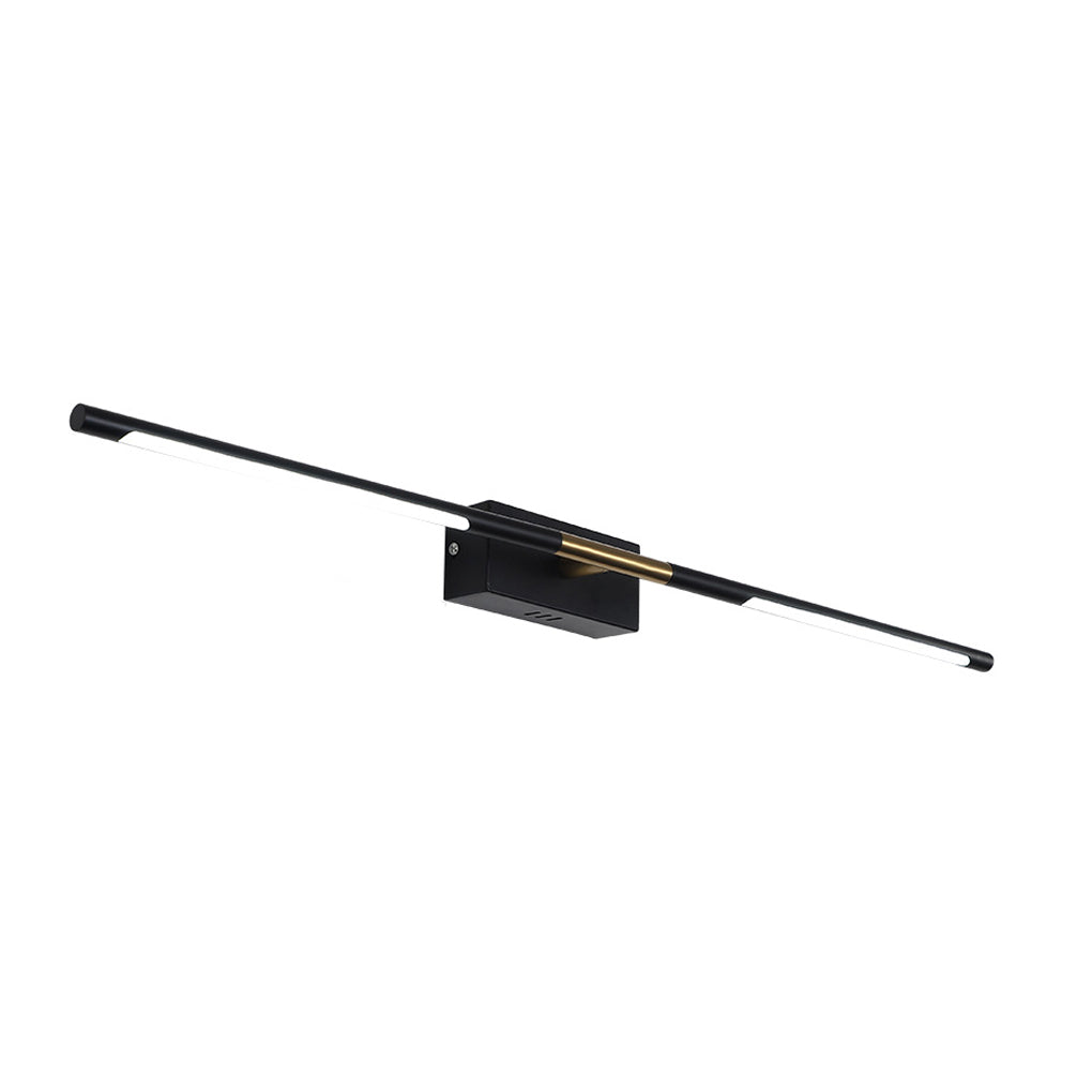 23.6''/39.4'' Black and Gold Linear LED Bathroom Vanity Light Bar-Lighom