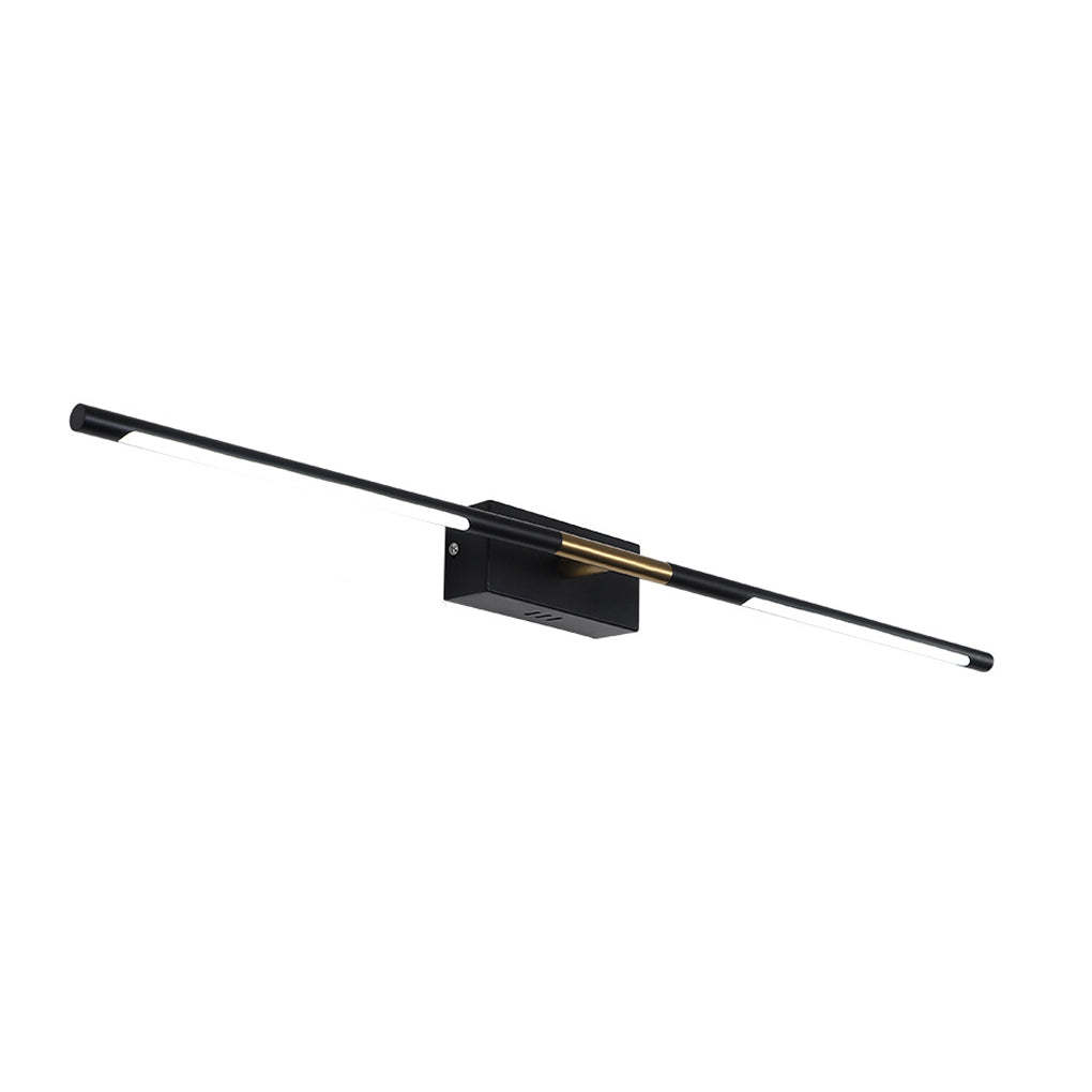 23.6''/39.4'' Black and Gold Linear LED Bathroom Vanity Light Bar-Lighom