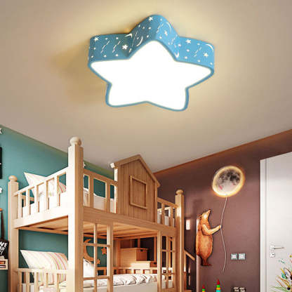 Cartoon Star Shape LED Flush Mount Light