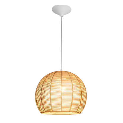 Rattan Rope Woven Lantern LED Nordic Pendant