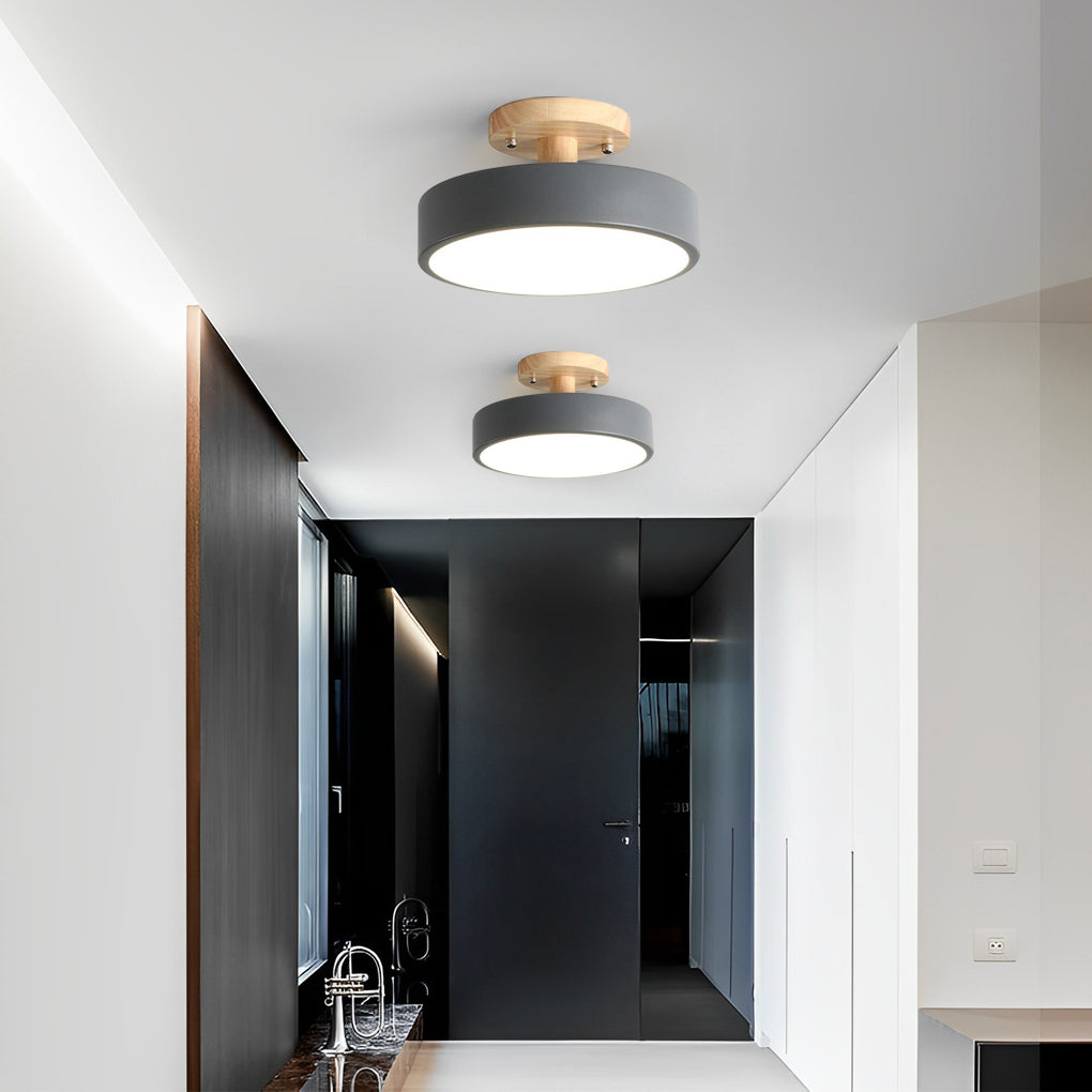 Round 3-Step Dimming LED Modern Flush Mount Light