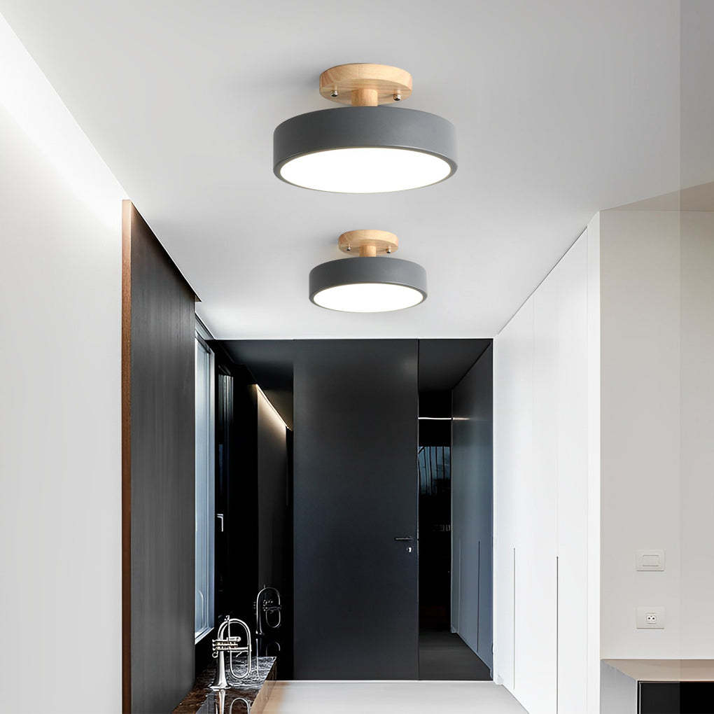 Round 3-Step Dimming LED Modern Flush Mount Light