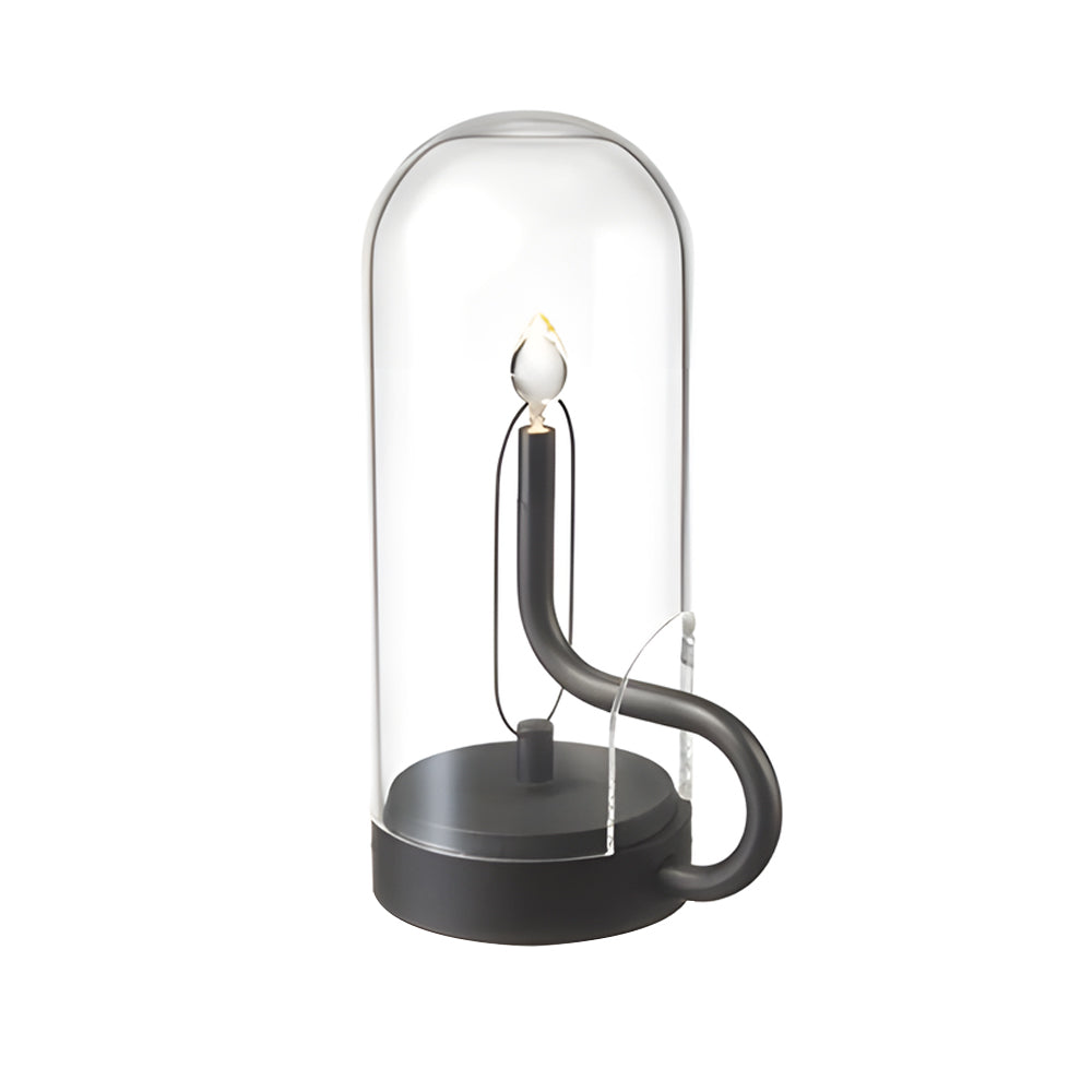 Glass Dome HYMN Accent Table Lamp - LED Candle-Lighom