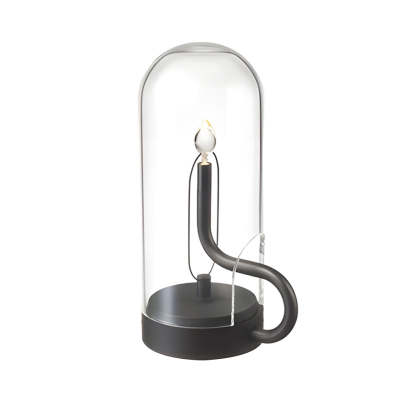 Glass Dome HYMN Accent Table Lamp - LED Candle-Lighom