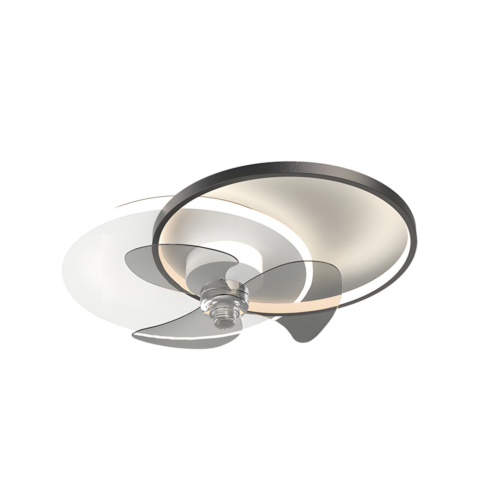 Round Mute 3-Step LED Silent Modern Fan