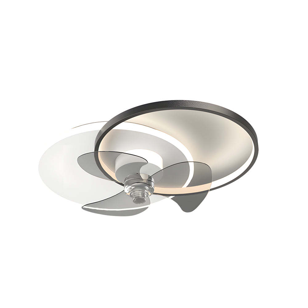 Round Mute 3-Step LED Silent Modern Fan