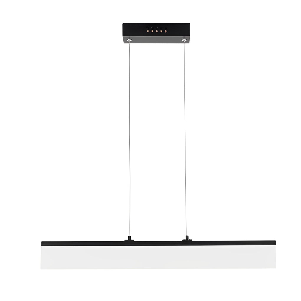 Minimalist Linear Strip Dimmable LED Black Chandelier