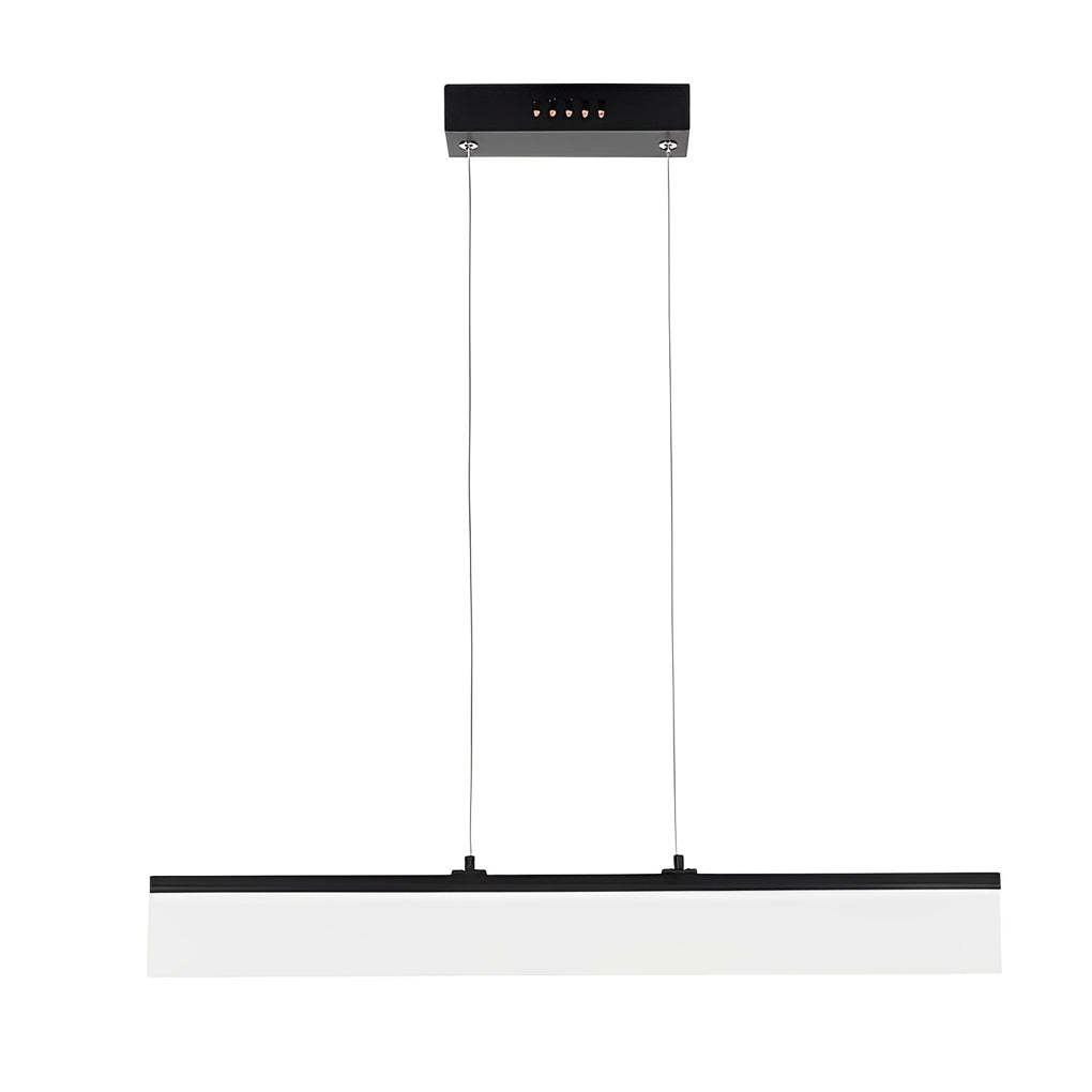 Minimalist Linear Strip Dimmable LED Black Chandelier