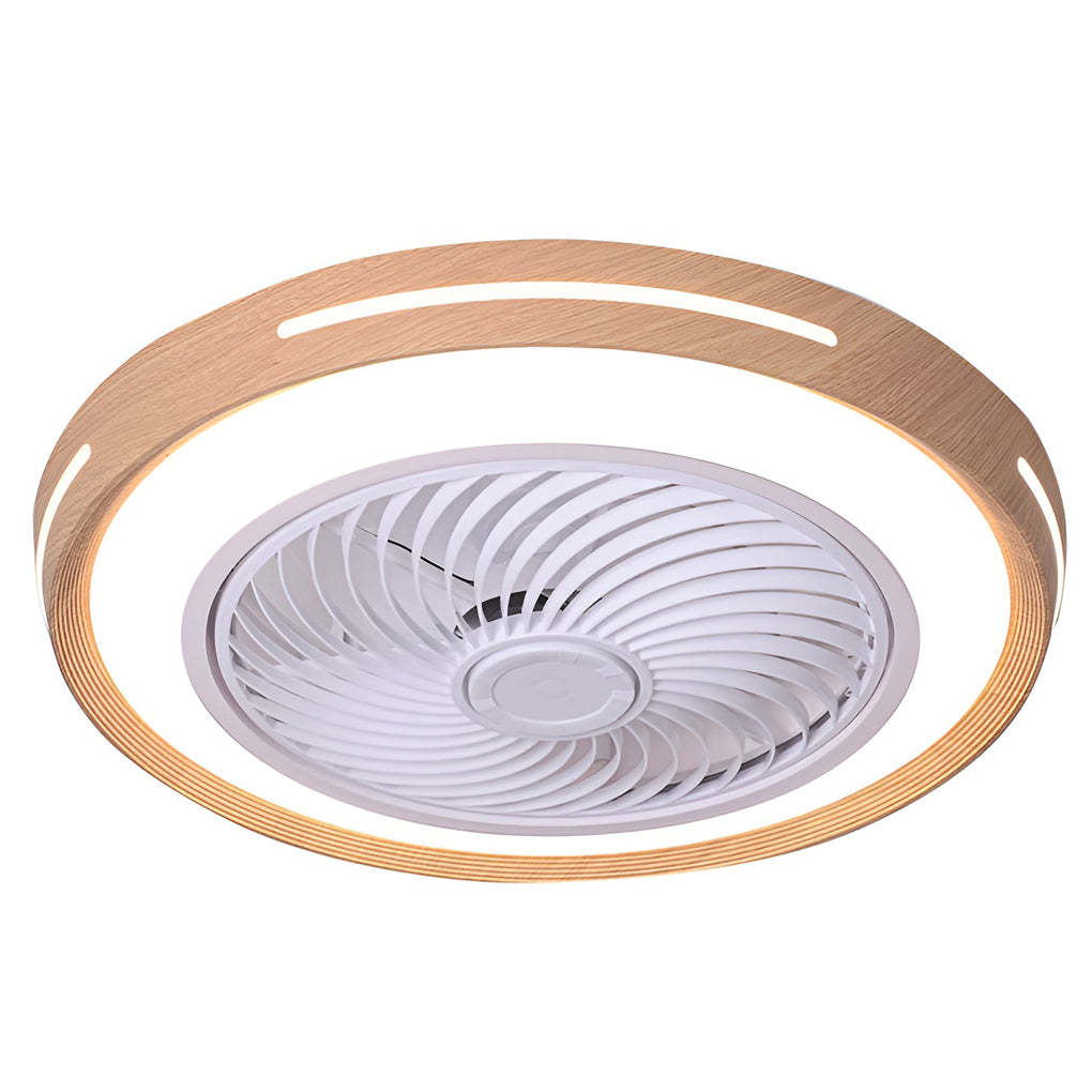 Round Ultra-Thin Mute LED Nordic Bladeless Ceiling Fan